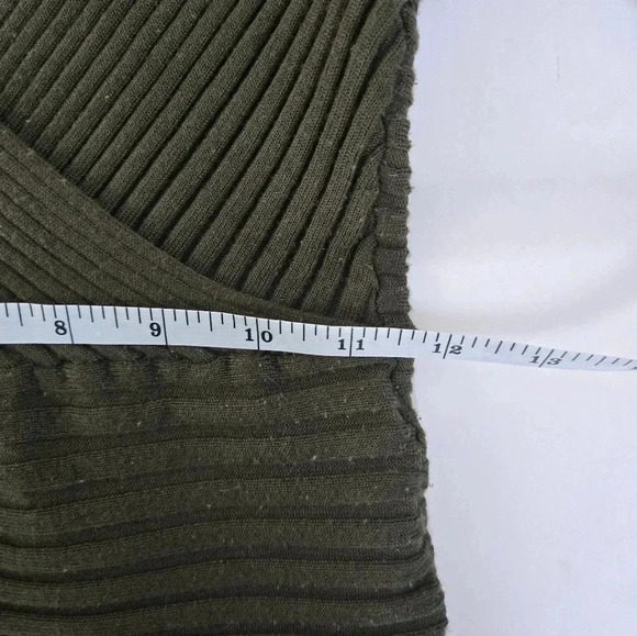 Vine and Valley Bodycon sweater dress olive green stretch fit size M - Picture 5 of 6